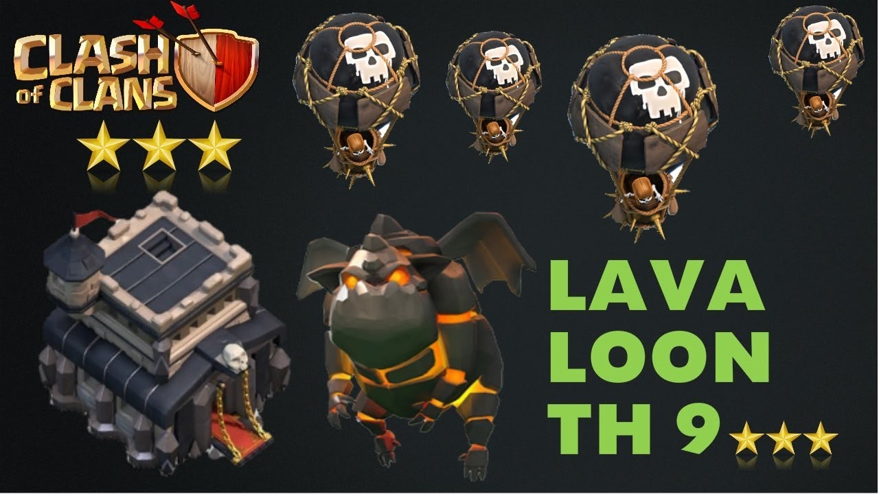 LavaLoon Queen Walk OP TH9 War Army! | Clash Of Clans F2P