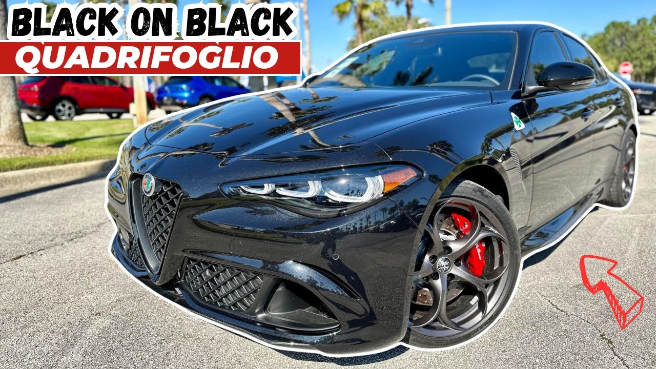 2024 Alfa Romeo Giulia Quadrifoglio In Vulcano Black Looks Like An Absolute Menace!