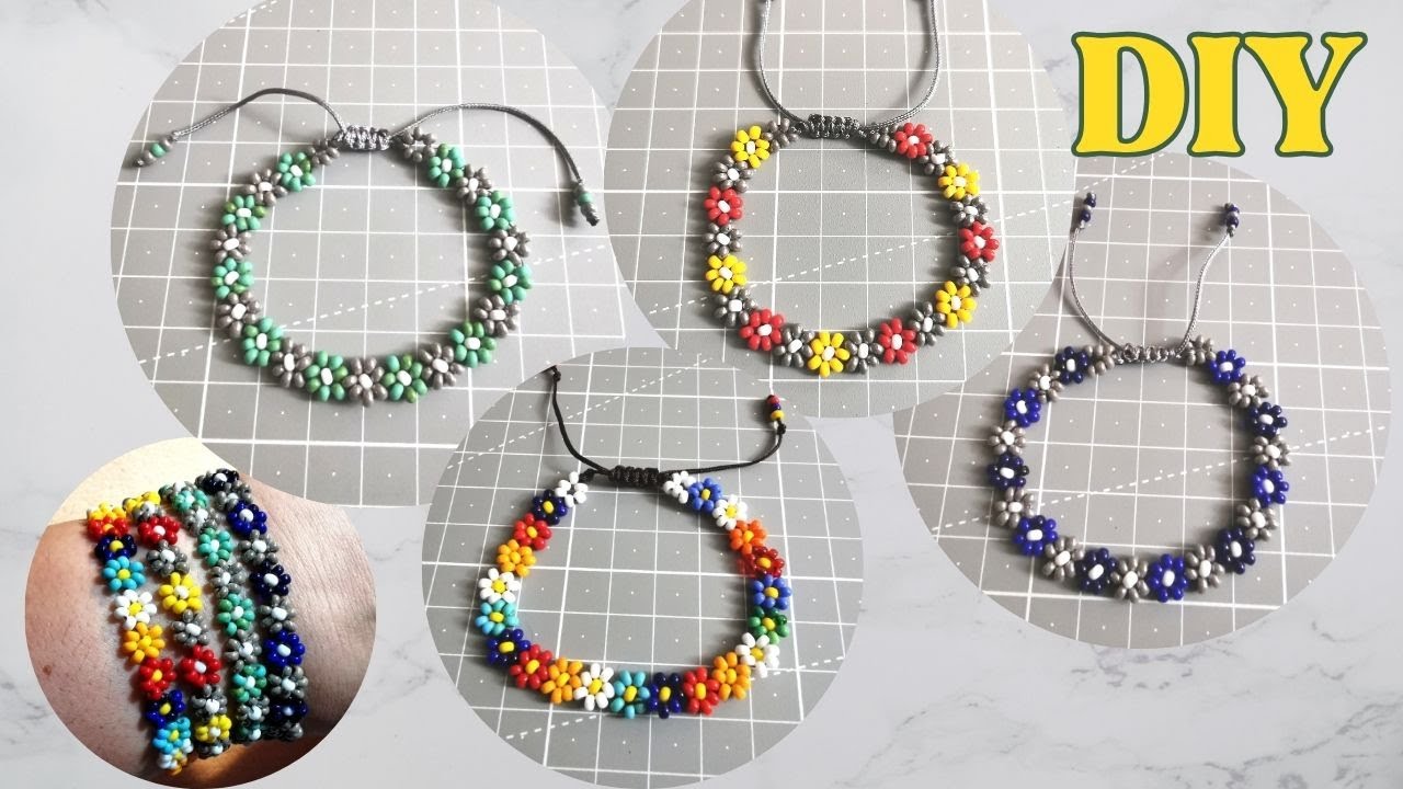 Jak Zrobić Bransoletkę Kwiatki z Koralików | DIY Tutorial | Flowers Bracelet