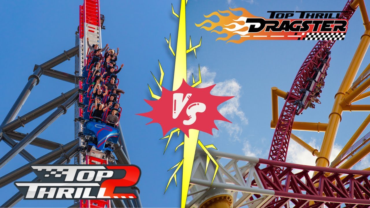 Roller Coaster Duel! Top Thrill Dragster Vs Top Thrill 2