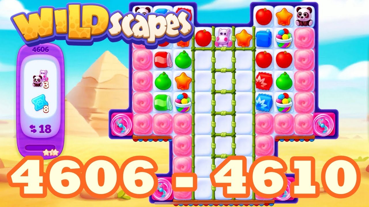 Wildscapes Level 4606 - 4610 HD Walkthrough 3 match puzzle | android | 4607 | 4608 | 4609 | IOS