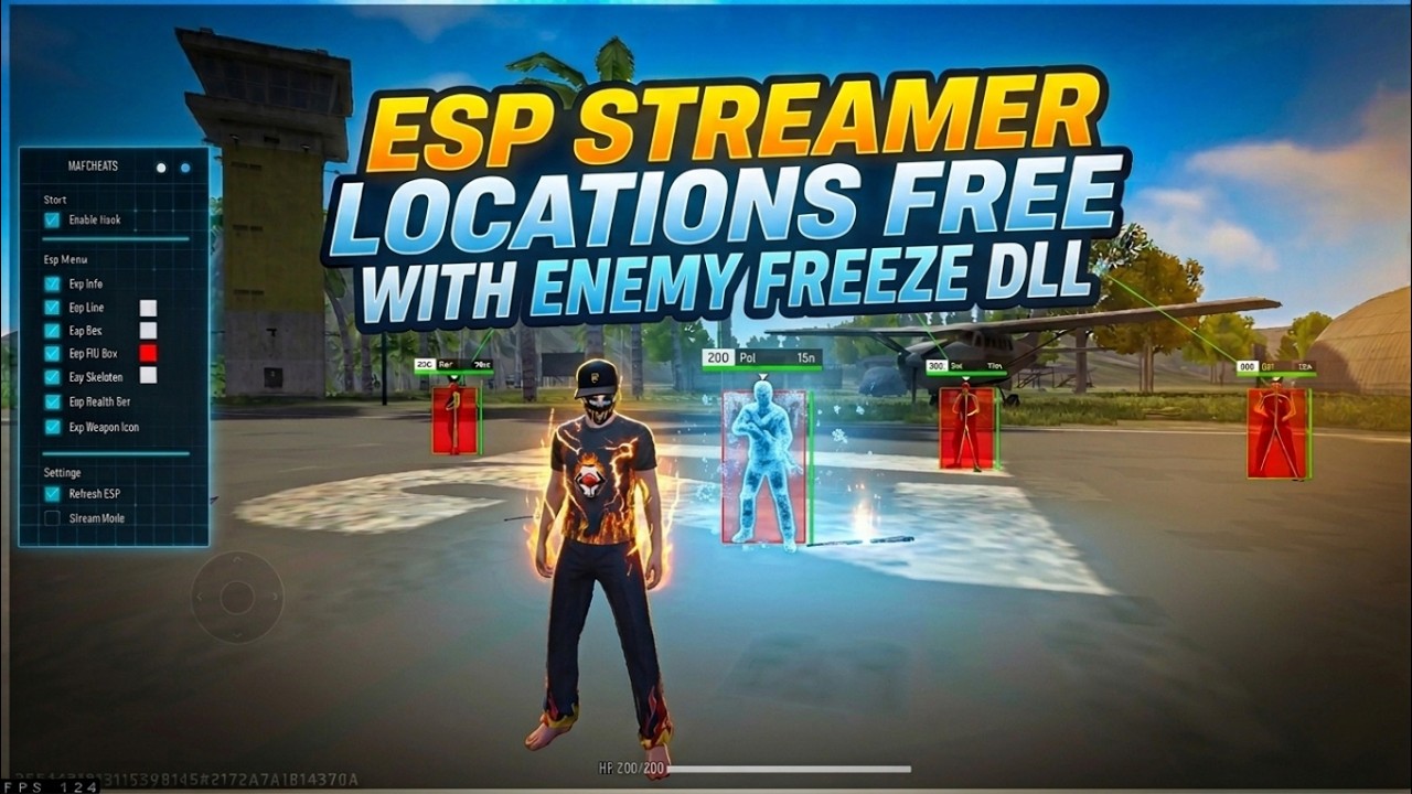 FREE ESP LOCATIONS WITH ENEMY FREEZE DLL || FREE FIRE FREE PANEL || 100% HIDDEN || NO BAN