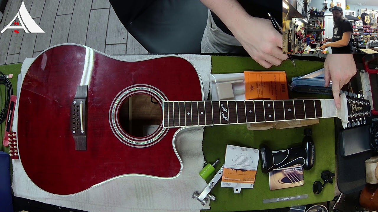 Installing a Bridge Doctor on a Takamine J.J. 12-String Guitar