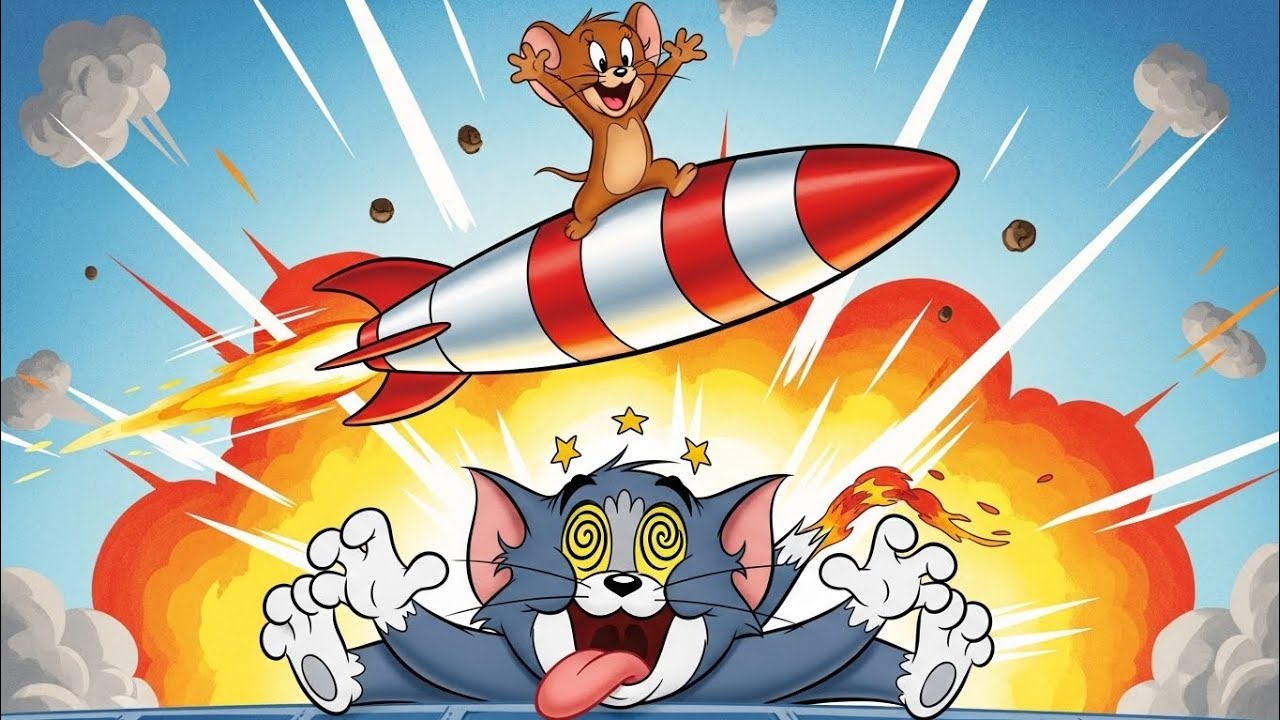 Jerry's rocket-powered revenge on Tom! 💥🚀 | Tom & Jerry Fanmade
