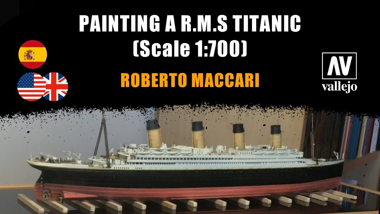🇺🇸🇪🇸PAINTING an R.M.S. TITANIC with TITANIC COLORS set by/por ROBERTO MACCARI 🚢💧