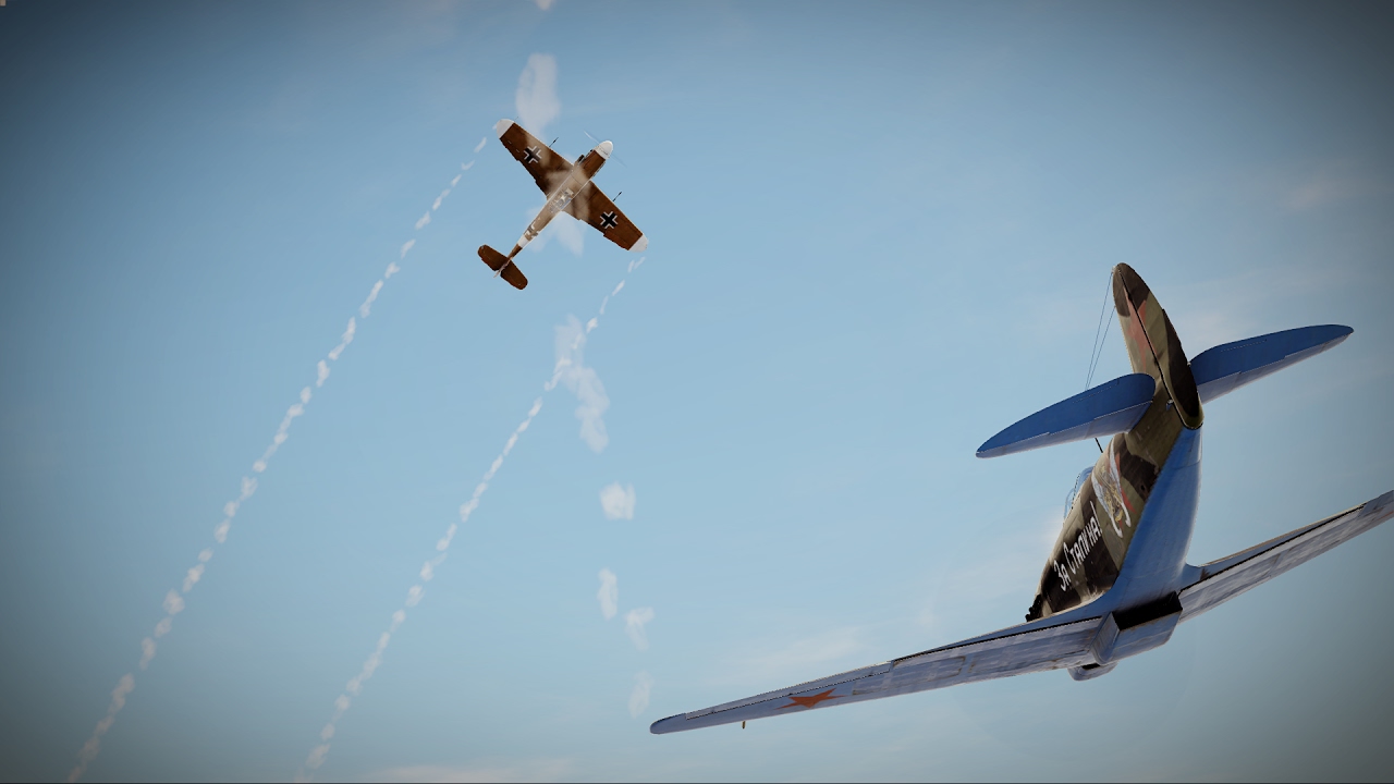 Дуэль Bf.109G-2/trop vs. Yak-9T | War Thunder СБ/War Thunder Duel SB