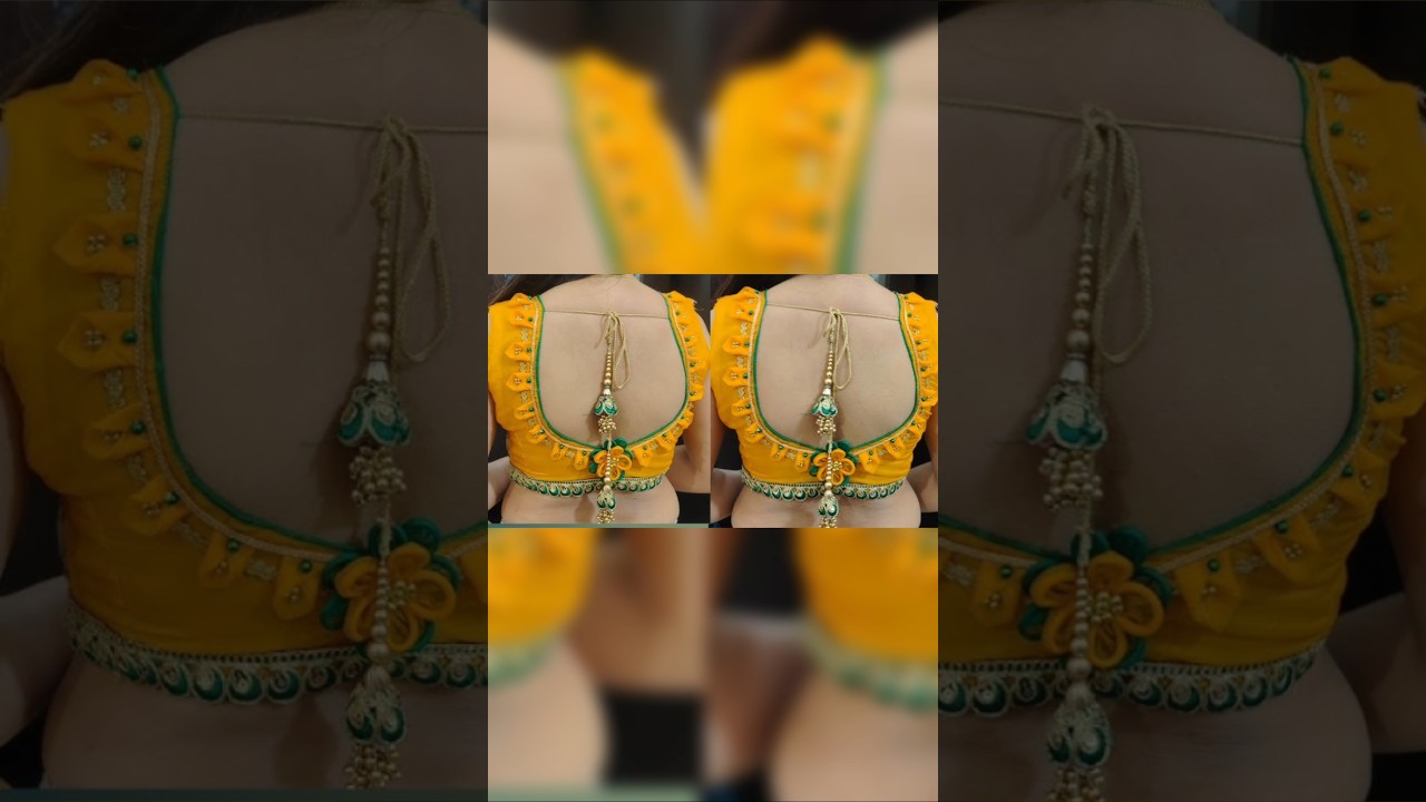 Beautiful blouse design|ब्लाउज का डिजाइन/#shortvideo#short#youtubeshorts#blouse#blauseneck#trending🥰