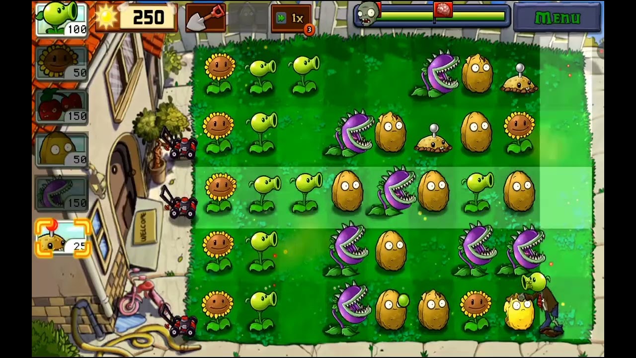 PVZ - Тяжелый бой, но зомби меня схватили!! 😭 #pvz #pvzgameplay #trending