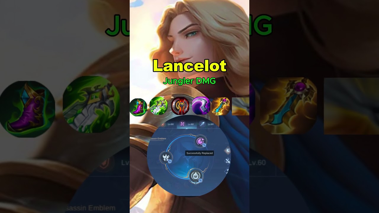 ✅ Lancelot : Best Build and Emblem 2025 (BY RENYAAA) #mlbb #chouexp #shortvideos