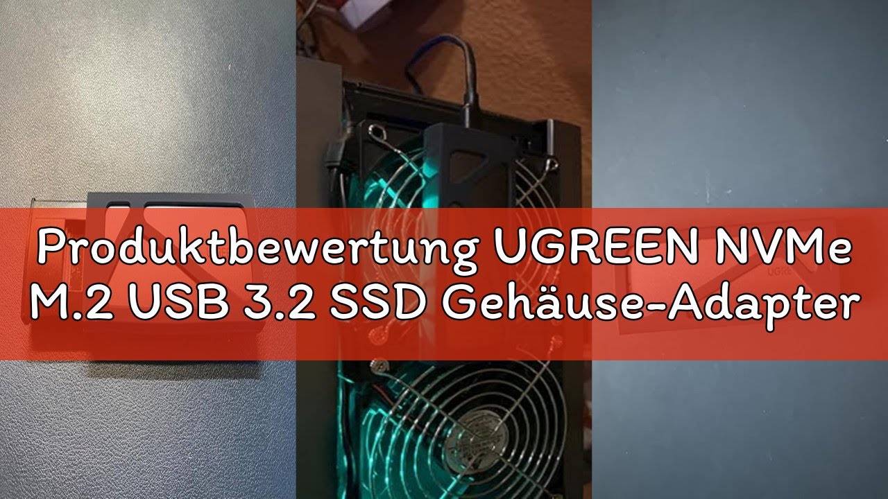Produktbewertung UGREEN NVMe M.2 USB 3.2 SSD Gehäuse-Adapter mit Kühlkissen 10 Gbps für NVMe PCIe M-