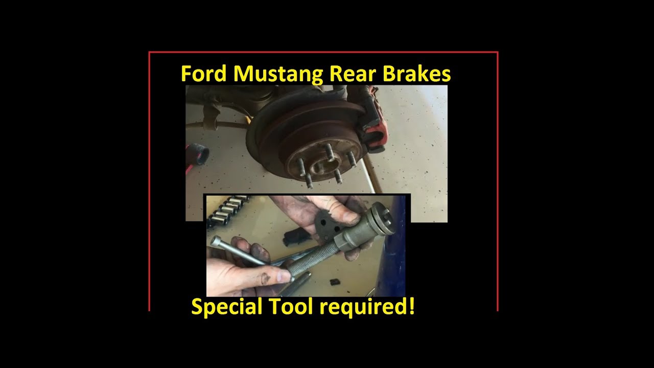 Ford Mustang REAR brakes replacement. SPECIAL TOOL REQUIRED!  DIY. Step-by-step how to change rear