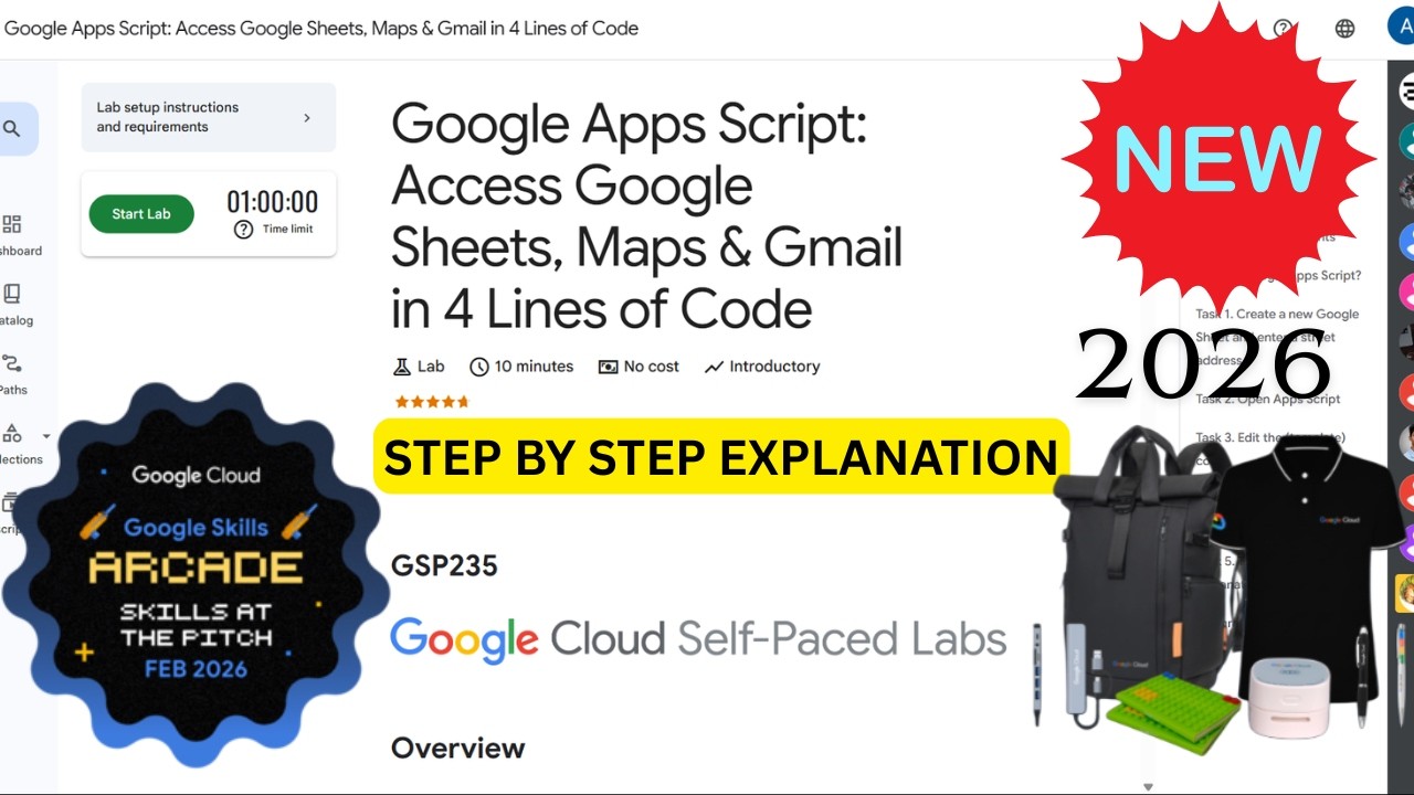 [NEW 2026] Google Apps Script: Access Google Sheets, Maps & Gmail in 4 Lines of Code | #GSP235