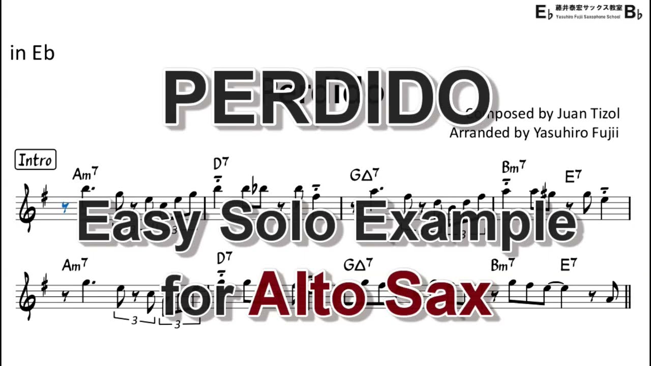 Perdido - Easy Solo Example for Alto Sax