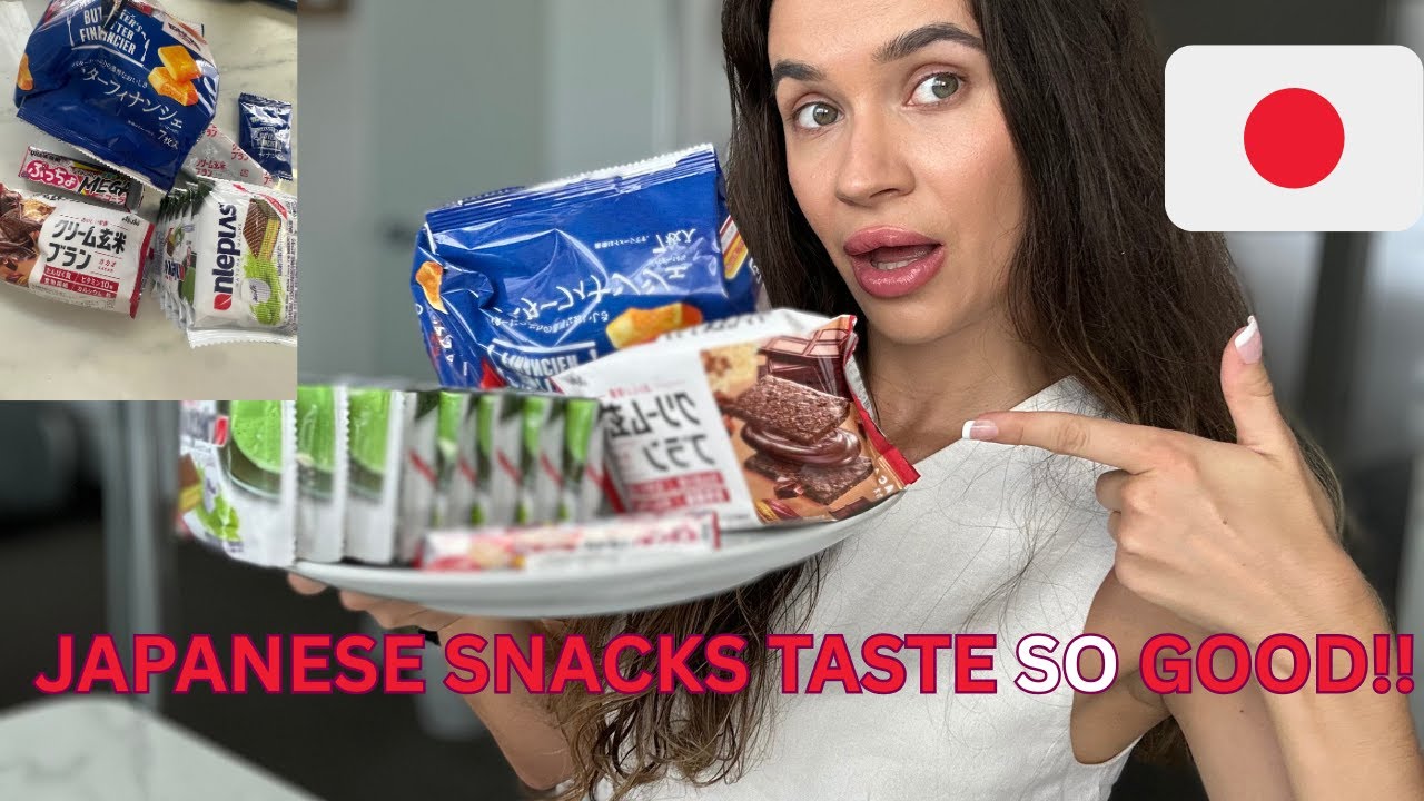 Girl trying JAPANESE SNACKS?! They taste SO GOOD.