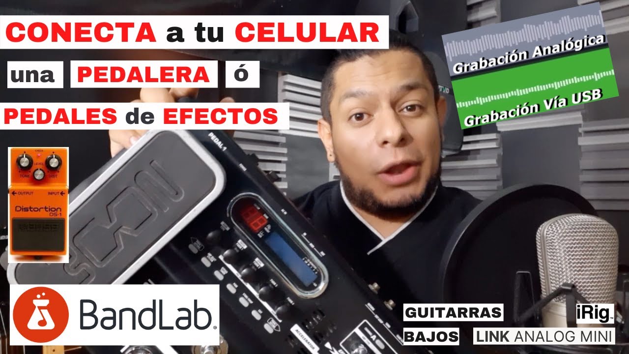 CONECTA una PEDALERA o PEDALES de EFECTOS al CELULAR | GRABA GUITARRA & BAJO | BANDLAB (Android/iOS)