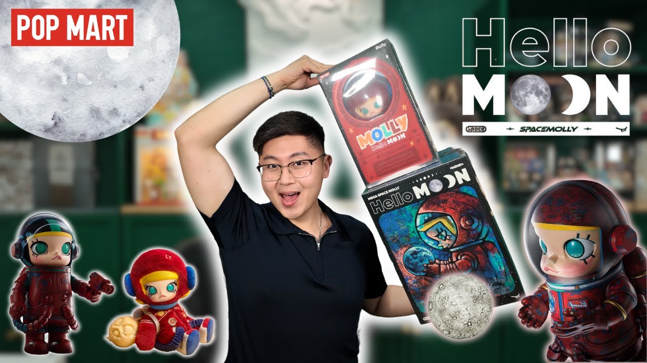 LIMITED EDITION! 😱 Mega Space Molly 400% Hello Moon + Action Figure 1/8 Unboxing & Review 🌕