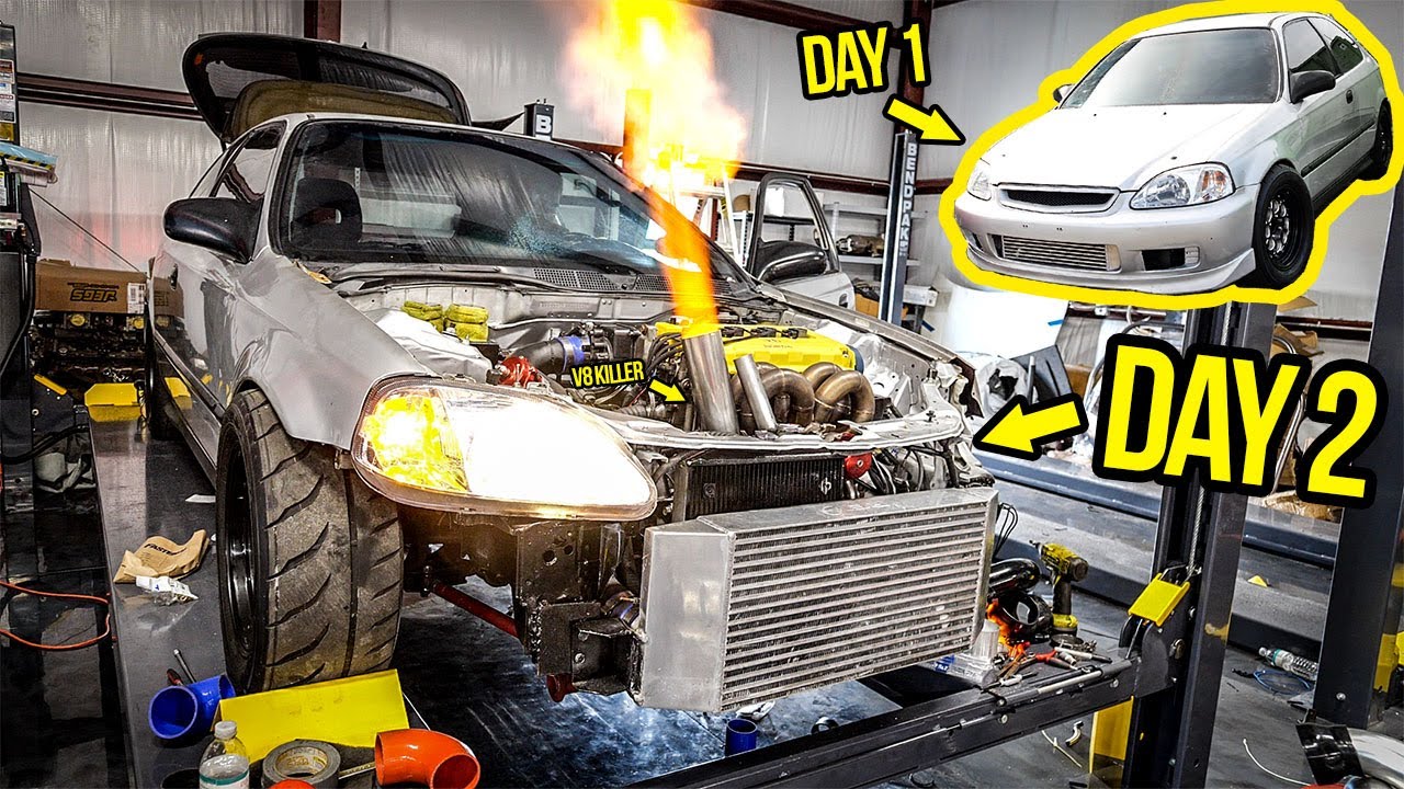 Восстановление (и серьезная модификация) дешевой Honda Civic с eBay за 2 дня.