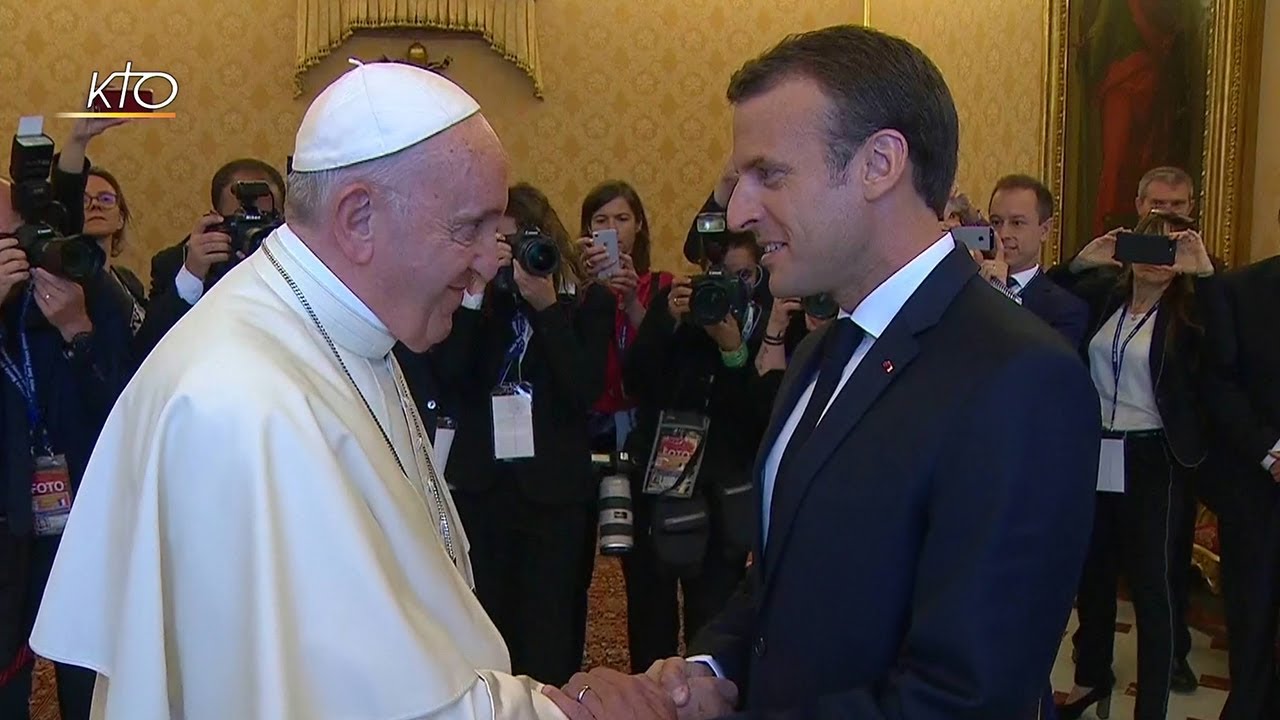 Audience du Pape François au Président de la République française Emmanuel Macron