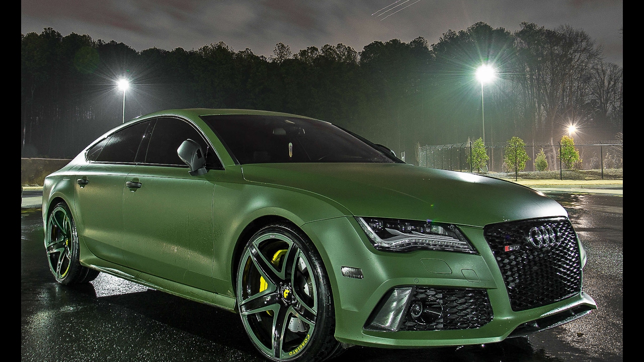 M-Deezy Visions : Matte Green Audi RS7 on 22