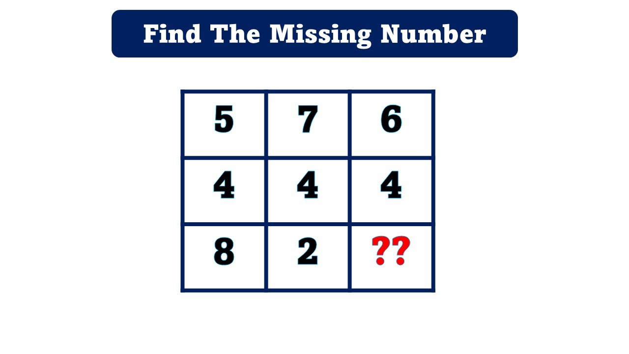Missing Number Puzzle  #simplylogical #reasoning