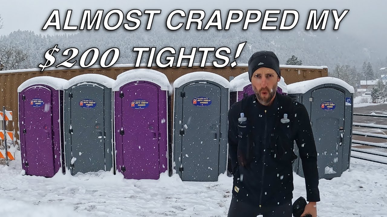 Way more snow than expected & I almost crapped my $200 Tracksmith NDO tights!