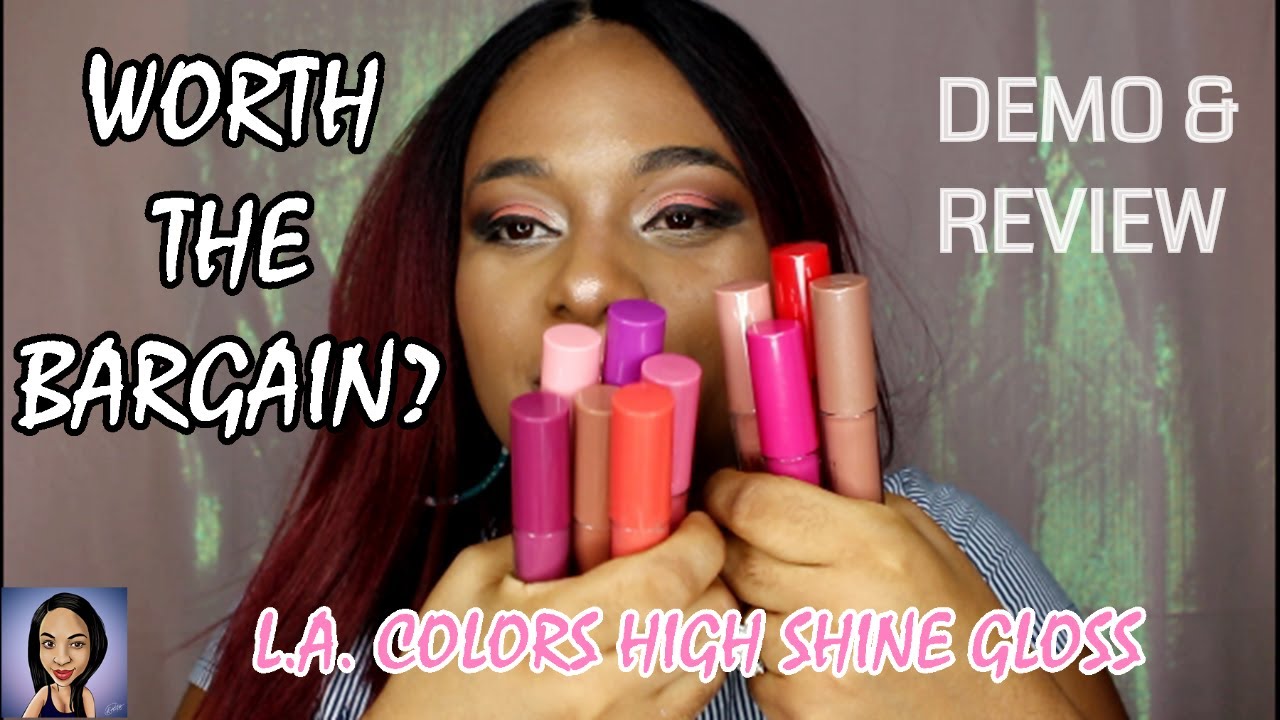 L.A COLOR HIGH SHINE SHEA BUTTER LIPGLOSS | LIP SWATCH & REVIEW