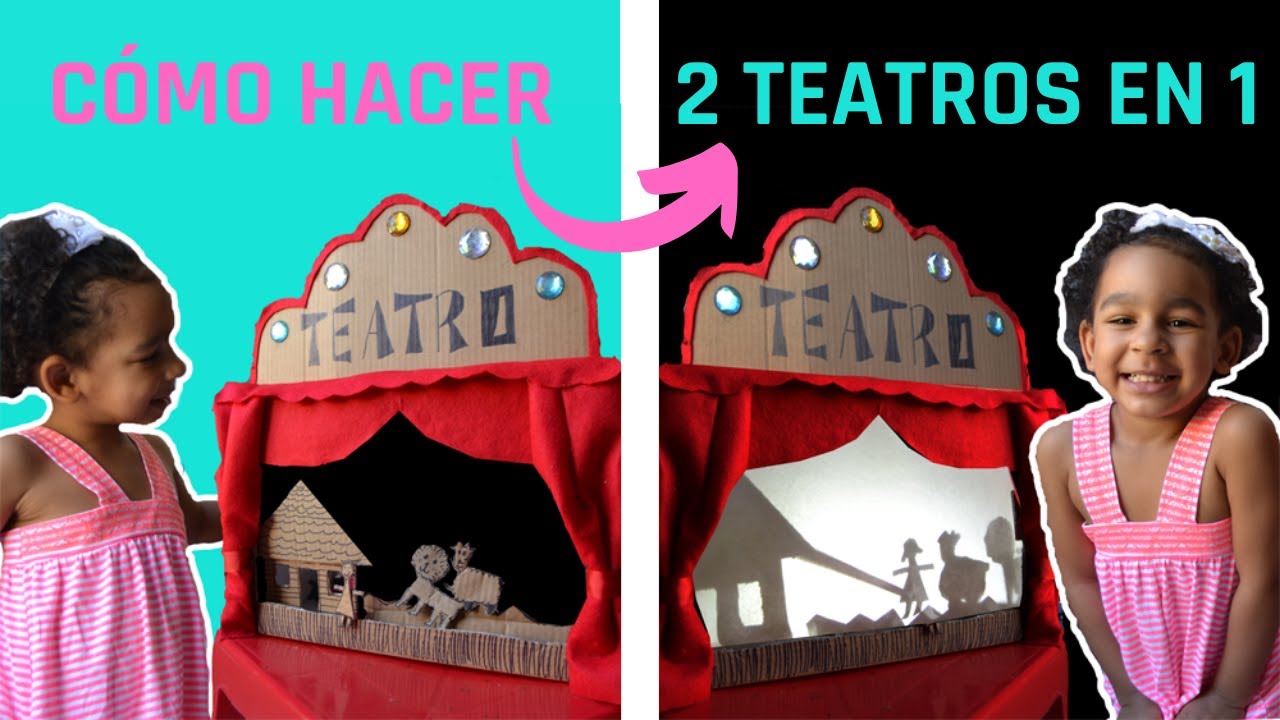 ¿CÓMO HACER DOS TEATROS EN UNO DE CARTÓN PARA NIÑOS? | RECICLANDO