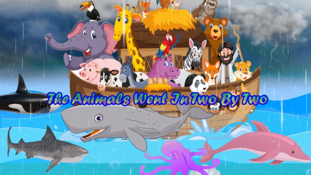 The Animals Went In Two By Two - Nursery Rhymes Kids Song - Animals Song