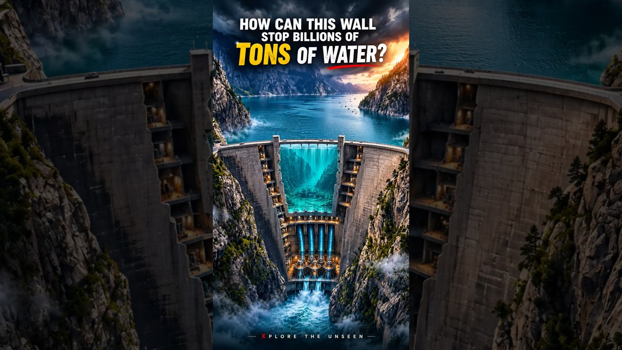 How Can a Dam Hold Back Billions of Tons of Water? 🌊🏗️ #Dam #Engineering #Hydroelectric #Science