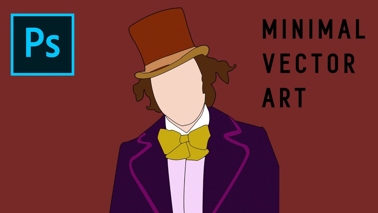 Minimal Vector Art Tutorial for Beginners using Photoshop. Make a Minimal Movie Poster.
