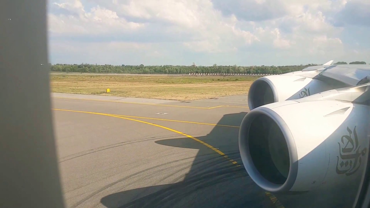 Take Off From Milano Malpensa MXP To New York JFK With Airbus A380-800 Emirates