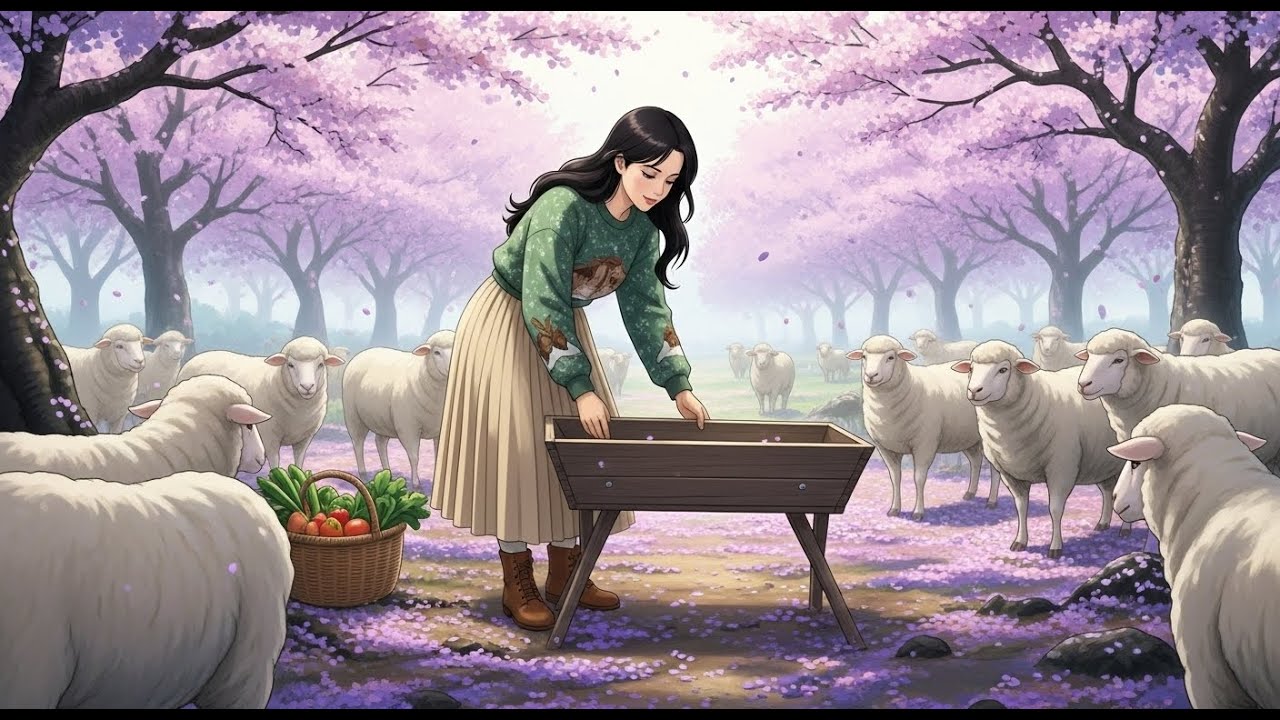 Cozy Garden spent a day in blossoms  | Ghibli-Style ASMR|   Ghibli-Inspired ASMR | Ghibli-Style ASMR