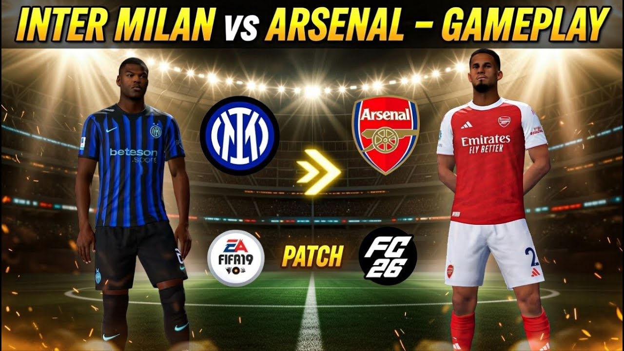 FIFA 19 Patch to FC 26 – Inter Milan vsArsenal  | Intense Match Gameplay!🔥| FIFA 19 Gameplay | FC 26