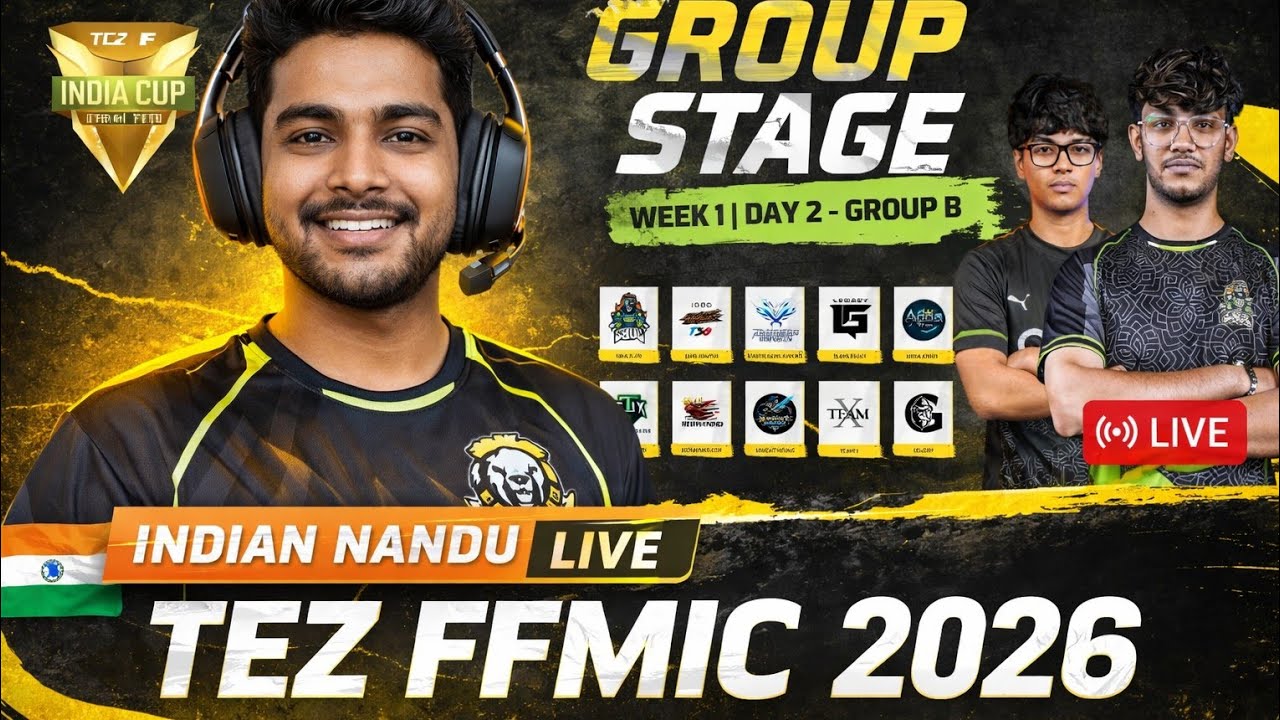 ​🔴 LIVE: TEZ FFMIC 2026 Group Stage - Kya Total Gaming Qualify Karegi? #FFMIC2026