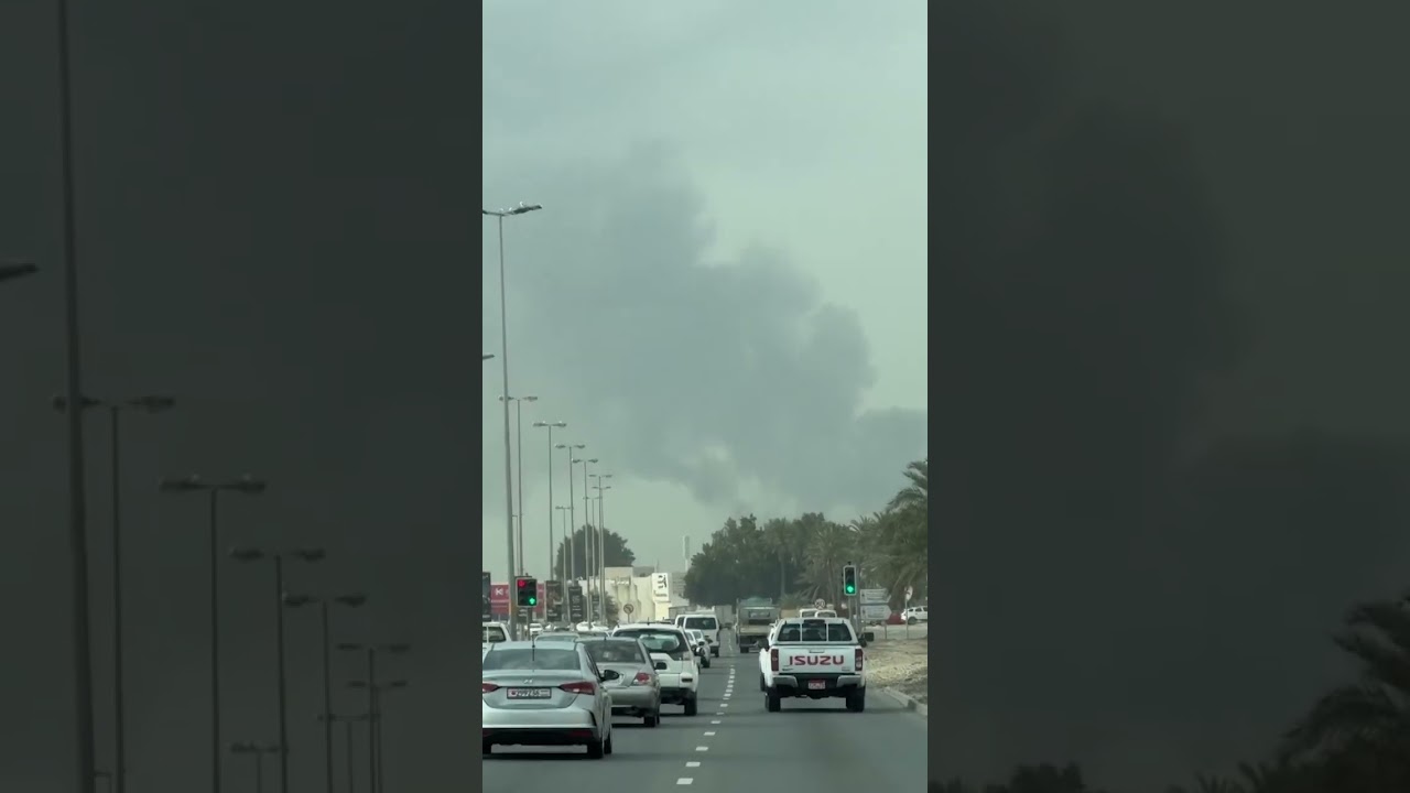 Smoke rises over Bahrain oil refinery after drone attack