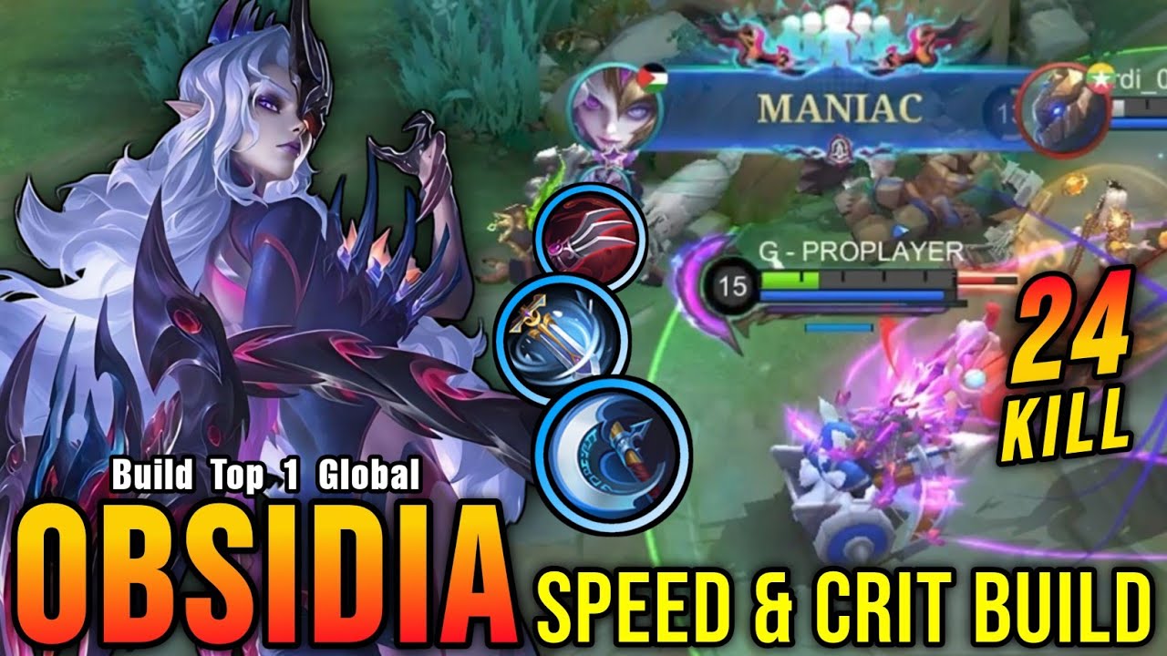 24 убийства + МАНЬЯК!! Скорость атаки и критический билд Obsidia смертоносен - билд Top 1 Global ...