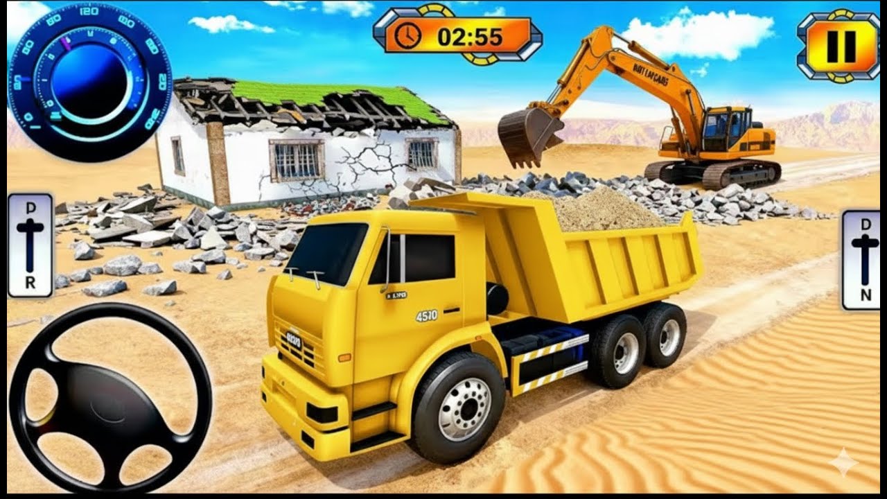 New City Road Builder Simulator 3D gams | Heavy JCB Excavator Gameplay Android