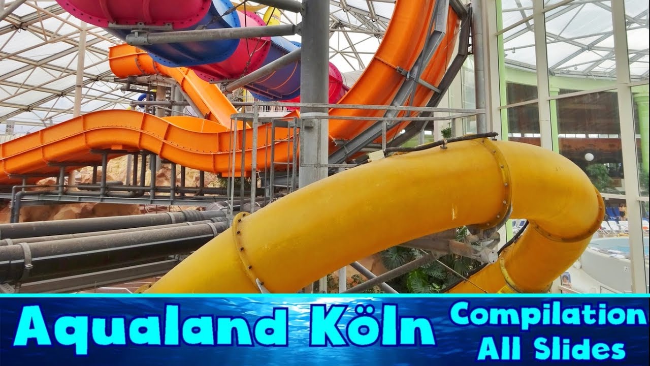 ALL AMAZING WATER SLIDES at Aqualand Köln!! [Compilation]