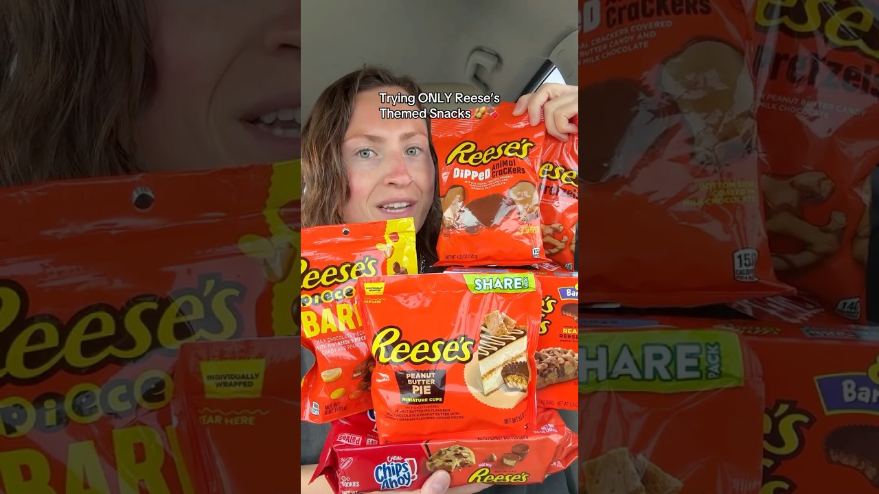 Trying ONLY Reese's Themed Snacks (again) 🥜🍫 #reeses #snacks #peanutbutter