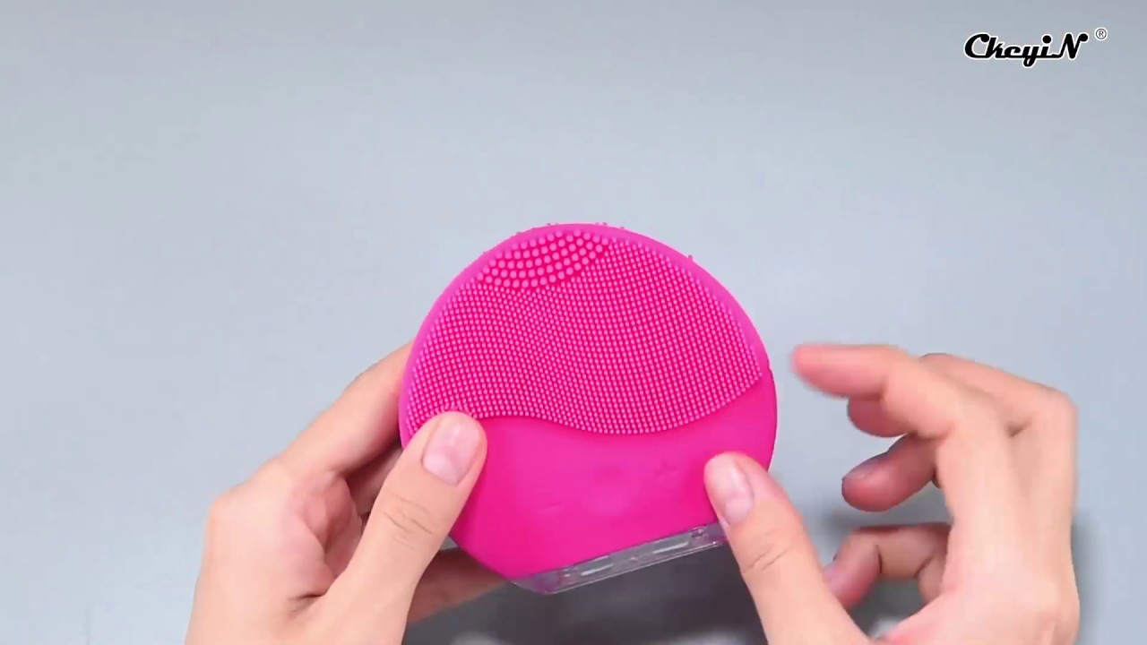 Waterproof Electric Silicone Facial Cleaning Brush Sonic Vibration Facial Cleaner Massager