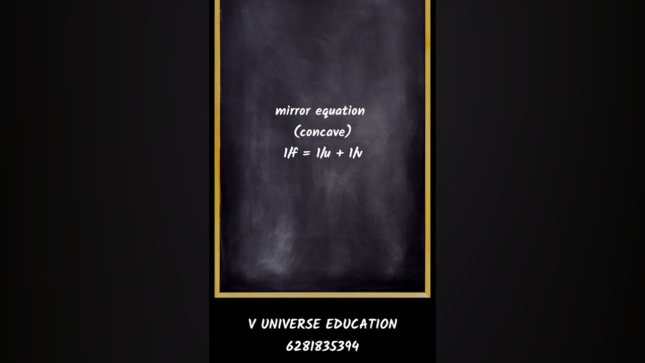 IIT FOUNDATION - NCERT - TSSCERT- PHYSICs - 12 th & 10 class - mirror equation