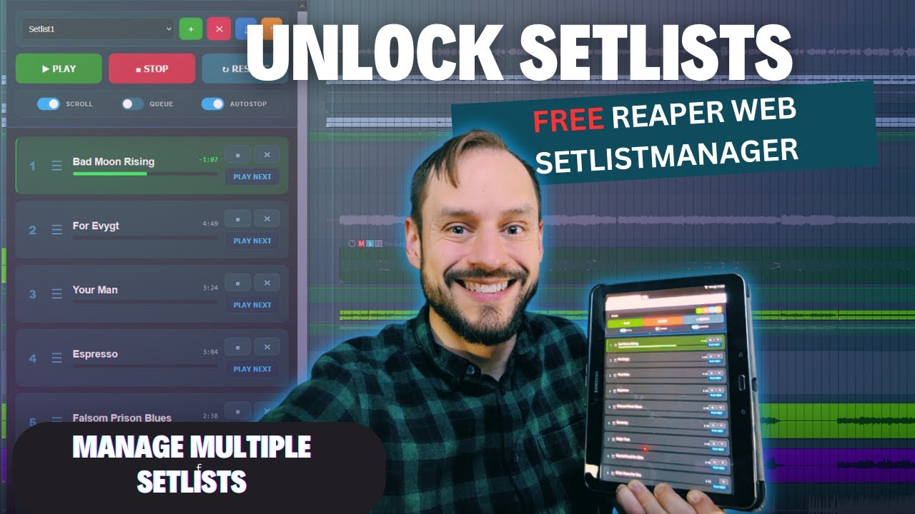 Unlock setlists with my free Reaper ReaSetlistManager