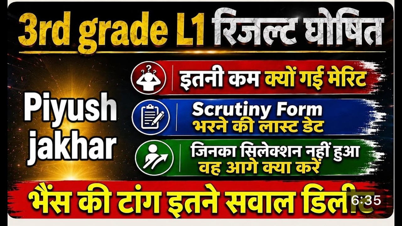 REET Level-1 Result 2026 l Category Wise Expected Cut Off Result l क्या रहेगी FInal Cut Off ?