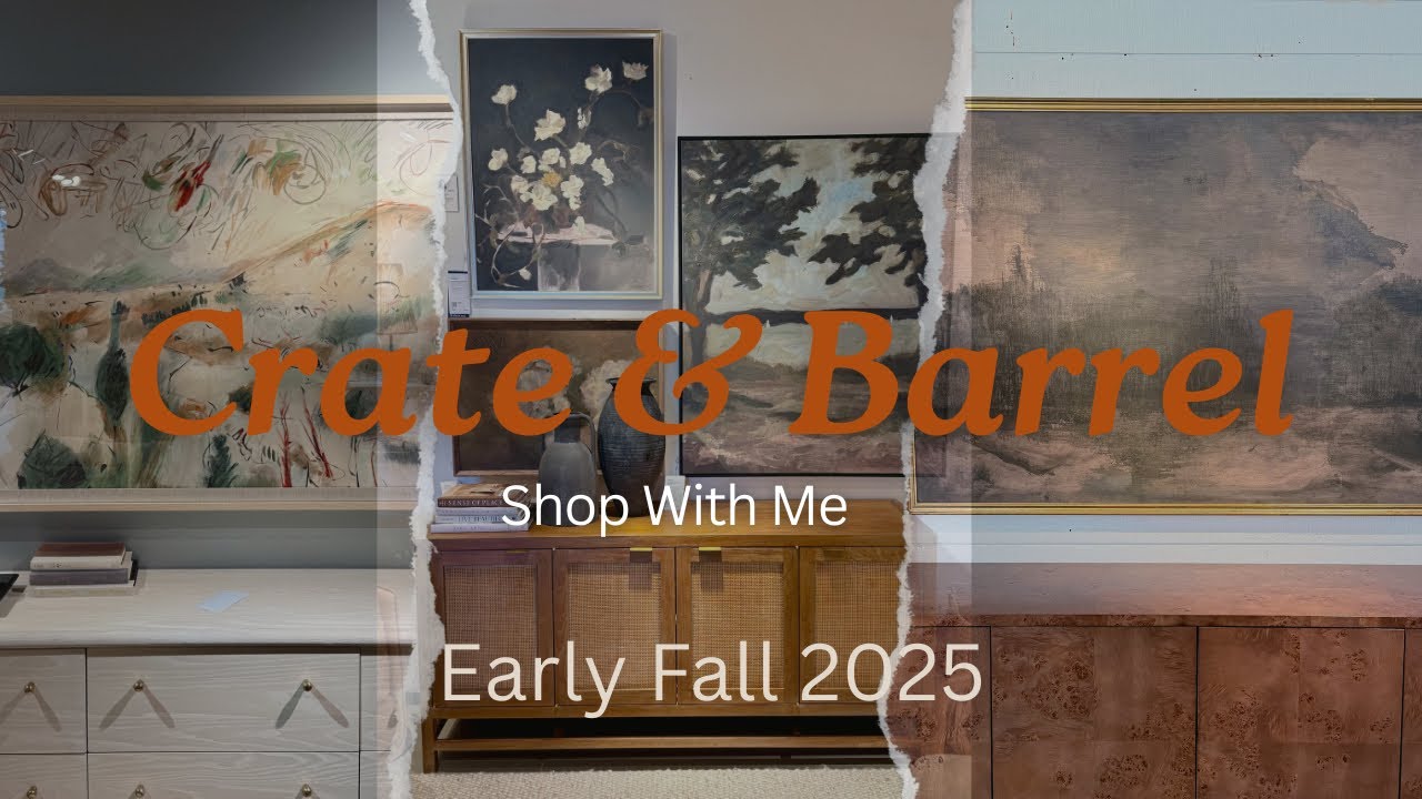 Crate & Barrel: Shop with Me | New Fall 2025 | Warm Neutrals | Mid-Century Modern | Fall Decor