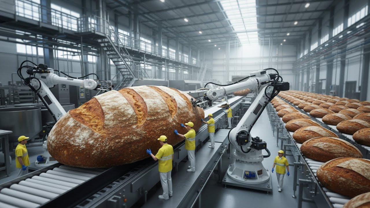 Inside a Mega Industrial Bread Factory | Industrial ASMR Baking