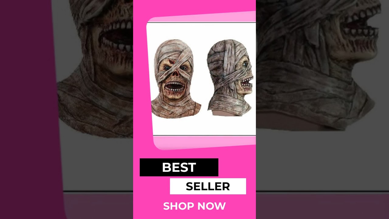 Terrifying Mummy Zombie Latex Mask – Realistic Halloween Costume Mask for Spooky Fun