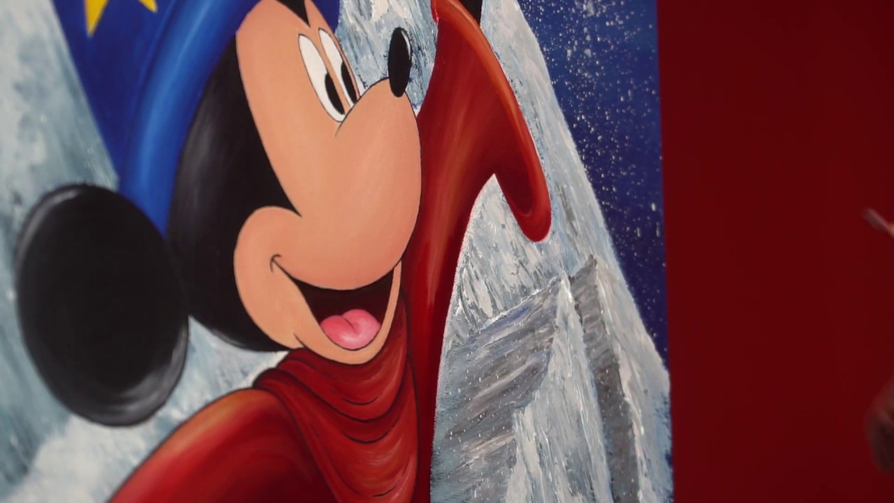 Mickey Oil Painting (The Sorcerers Apprentice)