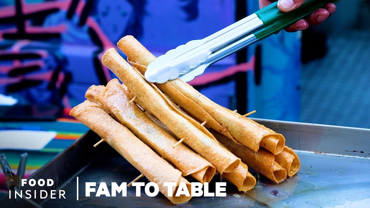 Fresh Flautas Served Hot And Crispy From This LA Food Stand | Fam To Table