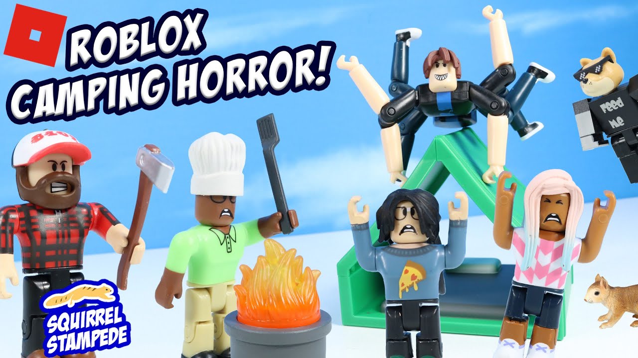 ROBLOX Welcome to Bloxburg Camping Crew and Spider Build a Figure Review