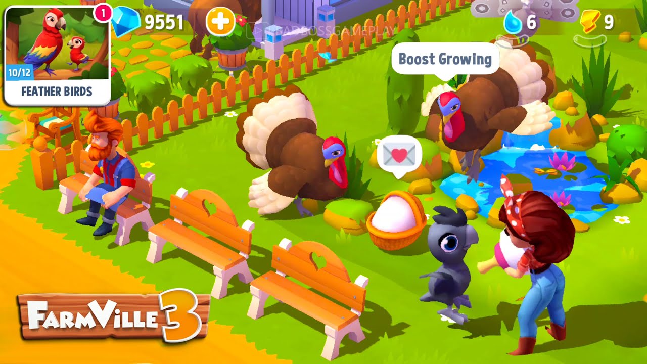 Feather Birds Boost Growing - FarmVille 3 Gameplay HD
